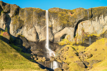 Foss a Sidu Waterfall in Autumn, Iceland
