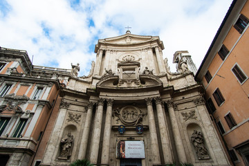 Fototapeta na wymiar San Marcello al Corso church in Rome, Italy