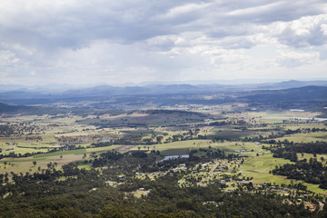 Fototapeta na wymiar Aerial view of mountain countryside