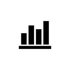 Columns Graph. Flat Vector Icon illustration. Simple black symbol on white background. Columns Graph sign design template for web and mobile UI element