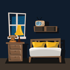 bedroom vector illustration 
