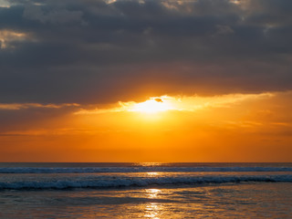 Fototapeta na wymiar Bali Orange Sunset