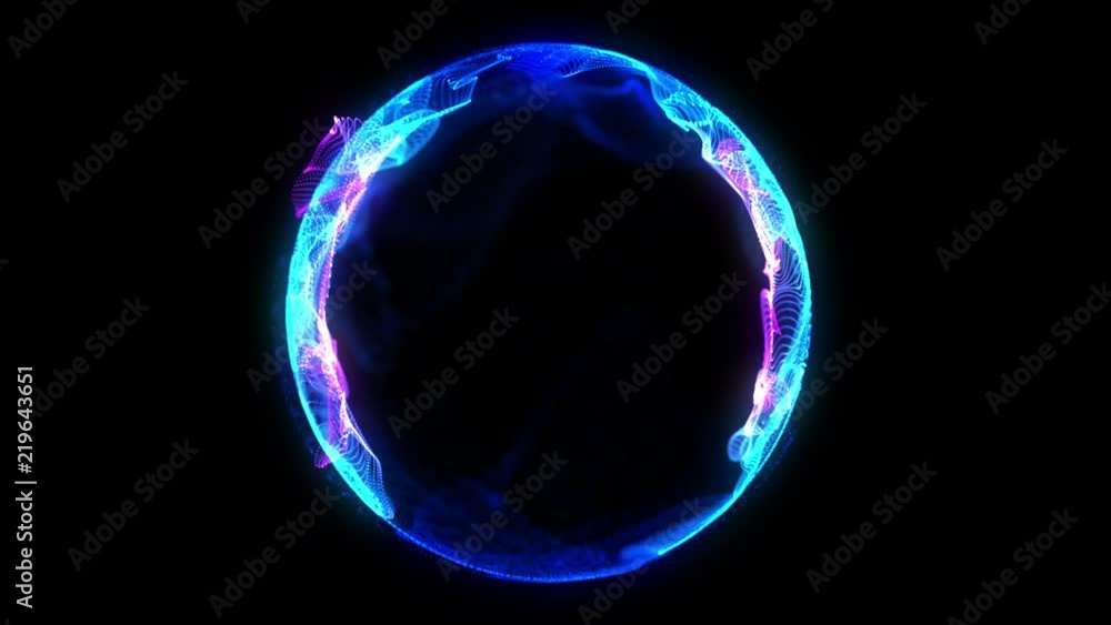 Poster twist colorful sphere plasma moving particle form motion background