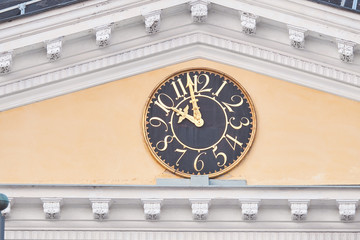 Old Clock on the Government Palace, Helsinki, Finland