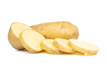 potato slice isolated on white background