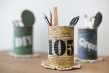 ステンシル　DIY風景