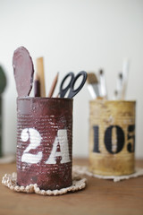 ステンシル　DIY風景