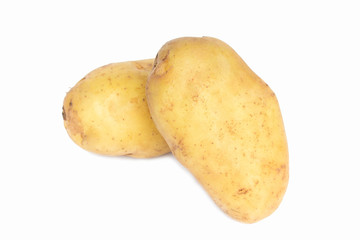 potatoes isolated on white background