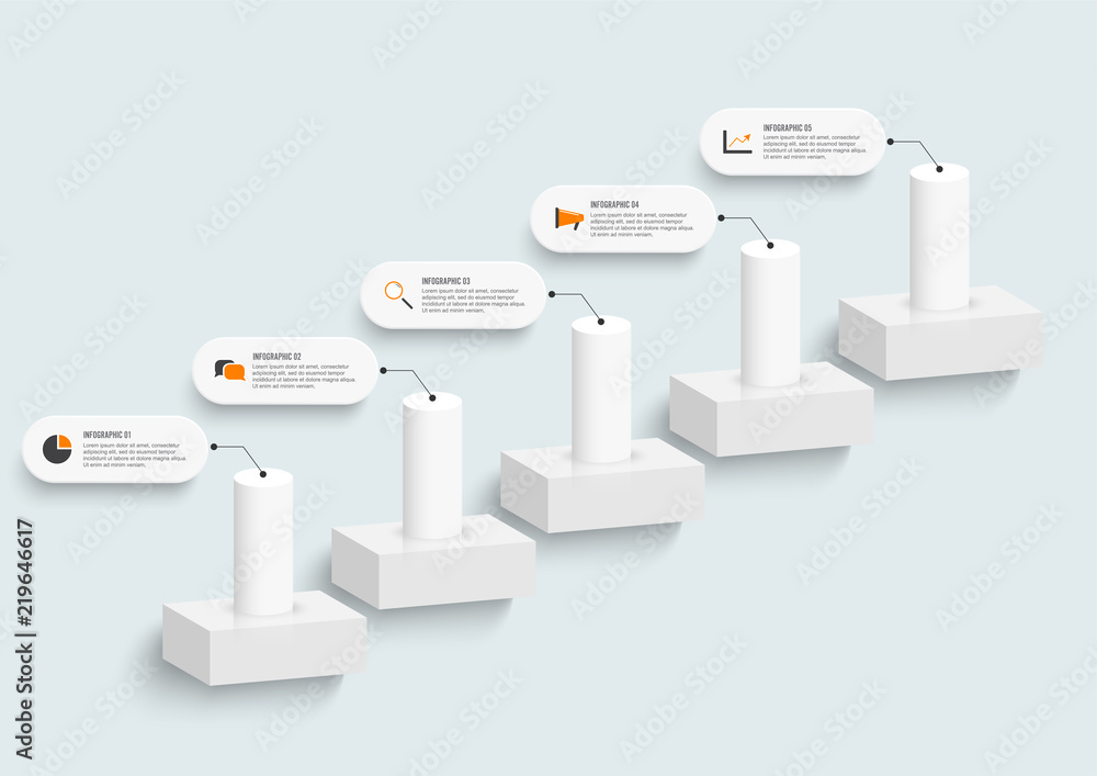 Poster infographic design template can be used for workflow layout, diagram, number options, web design. in