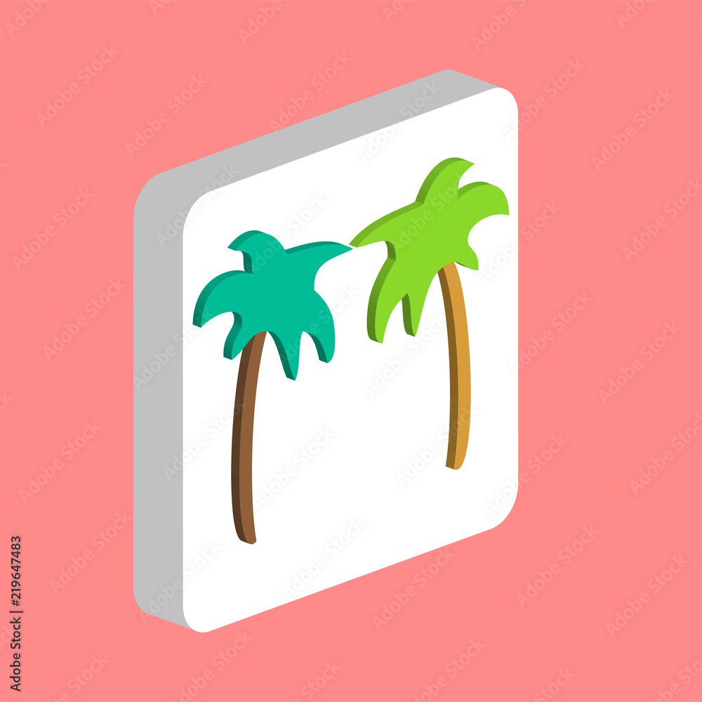 Poster palms simple vector icon. illustration symbol design template for web mobile ui element. perfect col