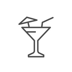 Cocktail line icon