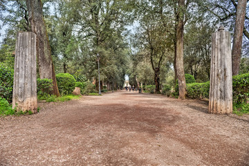 View of Villa Borghese, Rome, Italy