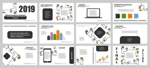 Business backgrounds of digital technology. Memphis elements for presentation templates. Leaflet, Annual report, cover design. Banner, brochure, layout, design. Flyer. Vector illustration