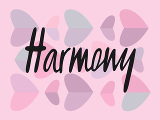 Vector illustration of harmony for logotype, flyer, banner, greeting card. 