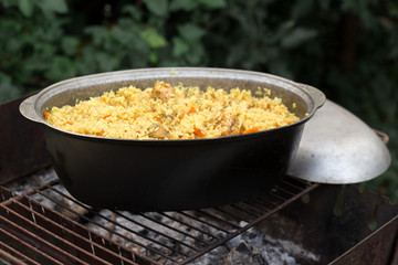 food, rice, meal, bowl, vegetable, dish, dinner, cuisine, pan, healthy, cooking, curry, fried, isolated, chicken,