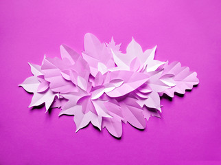 Autumn leaves made from paper