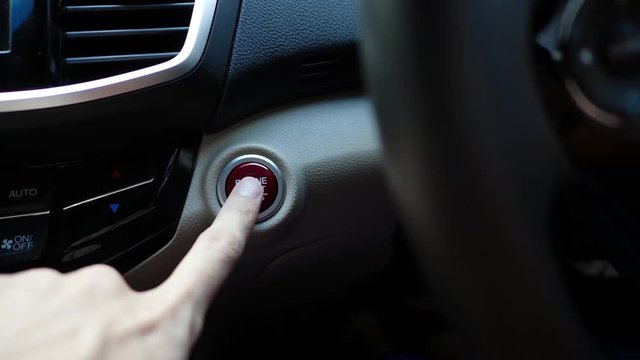 push start button of technology in modern car