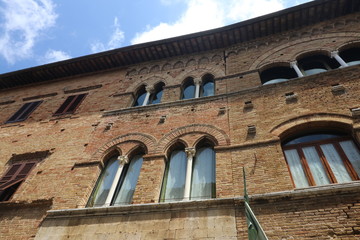 Fototapeta premium San Gimignano, le facciate dei palazzi.