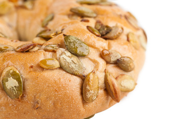 Bagel with pumpkin seeds