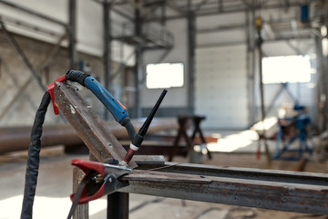 Permanent place of welding argon-arc weld