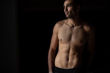 Fototapeta premium Young shirtless man