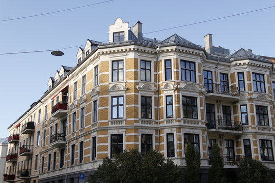 Immeuble ancien du quartier de Frogner &agrave; Oslo, Norv&egrave;ge