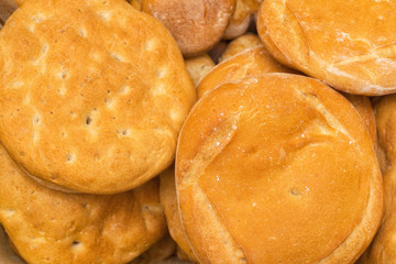 Fresh baked bread background