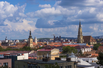 Fototapeta premium Cityscape of Cluj-Napoca, Transylvania, Romania