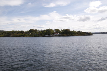 Île du fjord à Oslo, Norvège