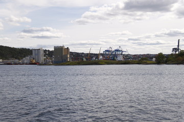 Fototapeta na wymiar Zone Industrielle à Oslo, Norvège 