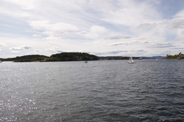 Île du fjord à Oslo, Norvège