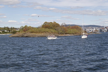 Fototapeta na wymiar Fjord de Oslo, Norvège