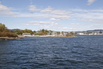 Fototapeta premium Fjord de Oslo, Norvège