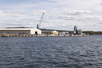 Zone industrielle portuaire à Oslo, Norvège
