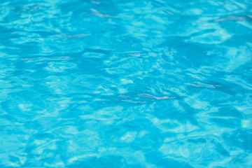 Blue ripped water in swimming pool