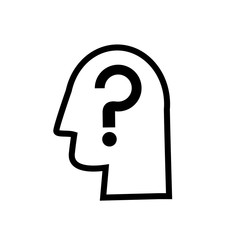 Head idea and question mark icon vector