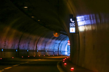 Sos sign in the tunnel