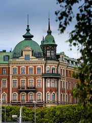 Obraz premium Stockholm architecture, building facade in a city center. Sweden
