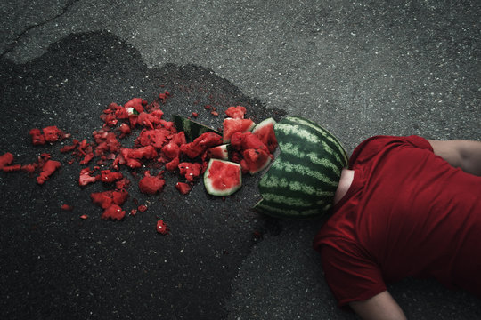 broken watermelon