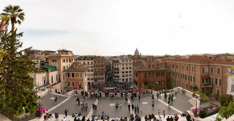View from Spanish Steps, Rome - obrazy, fototapety, plakaty