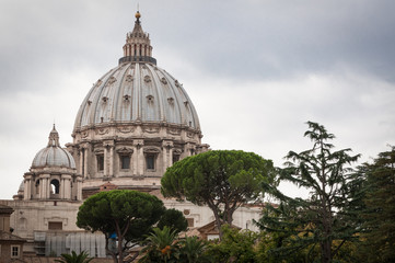 Saint Peter's dome, Vatican - obrazy, fototapety, plakaty