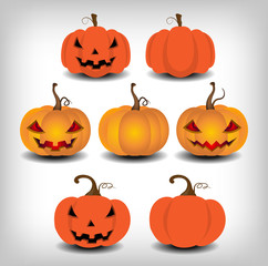 Pumpkin set for object halloween day