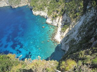 Fototapeta na wymiar aquamarine bay greece