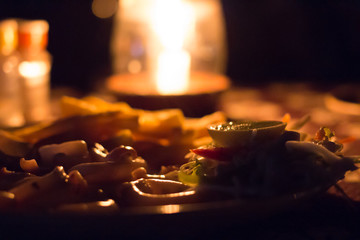 Dinner on the shores of the Indian Ocean