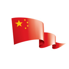China flag, vector illustration on a white background.