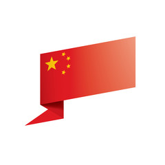 China flag, vector illustration on a white background.