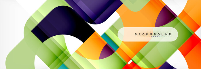 Obraz premium Color square shapes, geometric modern abstract background