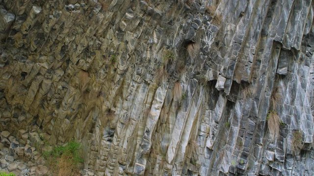Geological Formation of Octogonal Basalt Columns in rock, Garni Gorge Mountain, Armenia 1