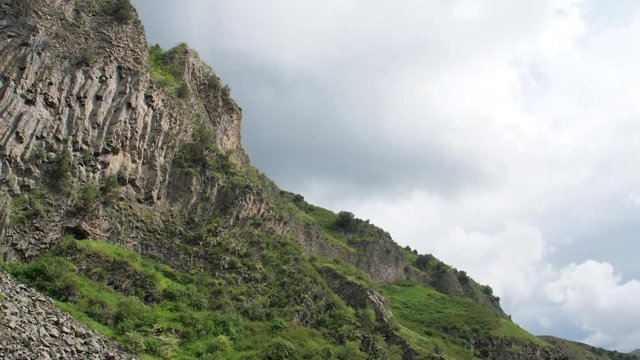 Geological Formation of Octogonal Basalt Columns in rock, Garni Gorge Mountain, Armenia 7