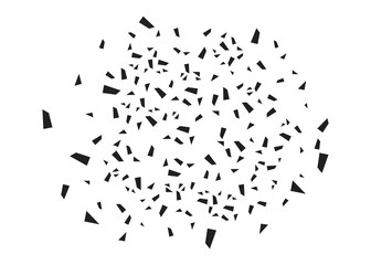 Vector glass explosion isolated. Shatter glass particle